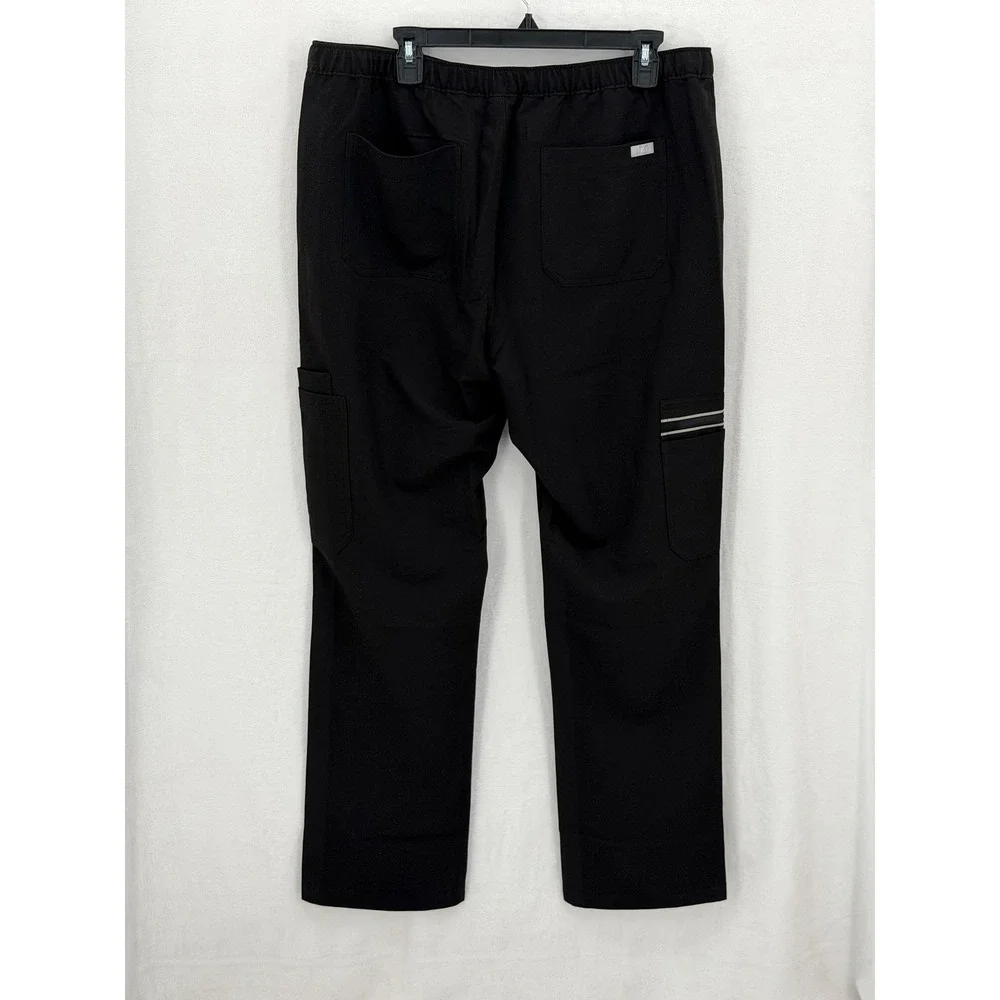 FIGS Scrub Pants Mens XL Black High Vis Cairo Cargo Healthcare Hospital Doctor